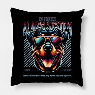 Bark Alert Rottweiler Dog Pillow