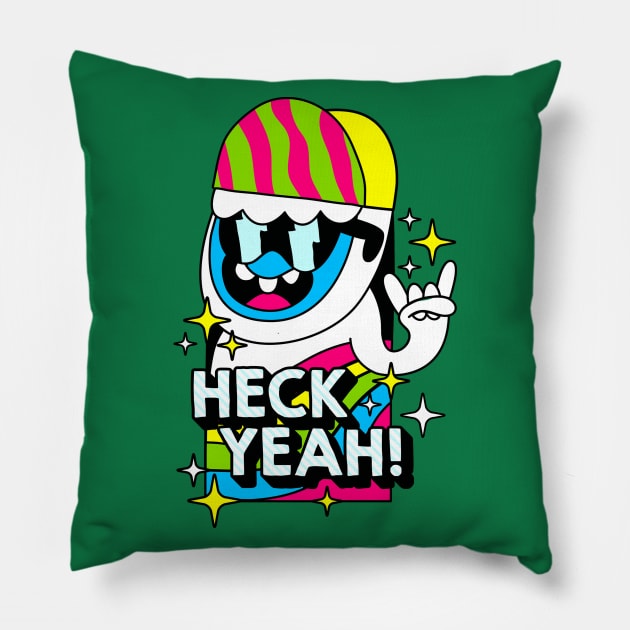 Heck Yeah Pillow by BeanePod