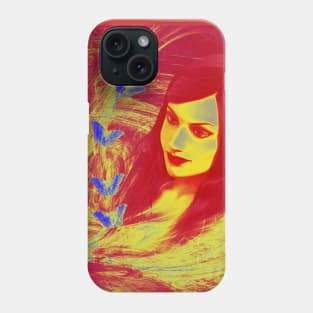 Butterfly wishes in red and yellow Phone Case