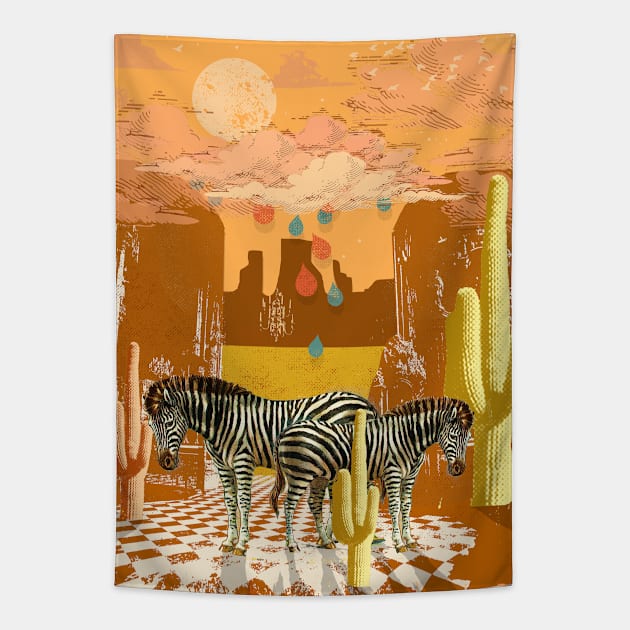 DESERT ZEBRA Tapestry by Showdeer