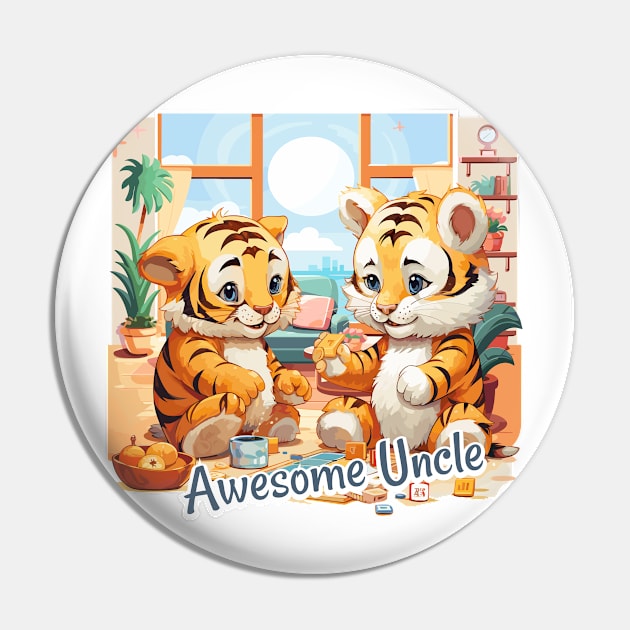 Awesome Uncle Pin by JessCrafts