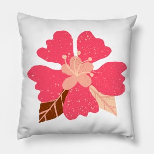 Hot pink hibiscus flower Pillow