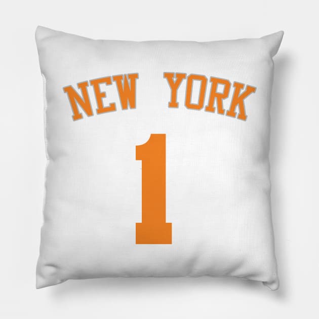 Obi Toppin New York Knicks Pillow by IronLung Designs