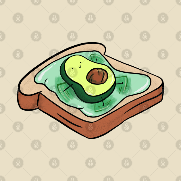 Toast Angel Avocado TShirt TeePublic