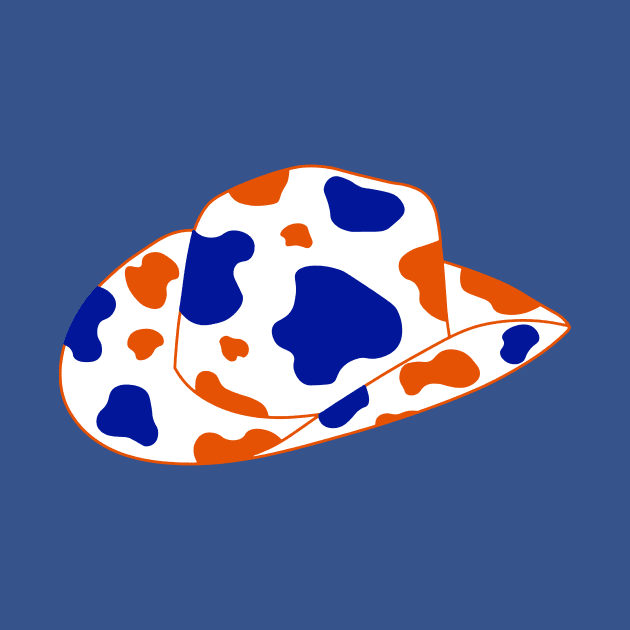 White Orange and Blue cowboy hat by anrockhi