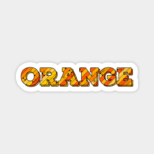 Orange Fruit Name Magnet