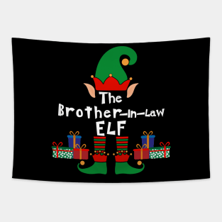 Funny Family Matching Christmas Brother-in-law Elf Tapestry