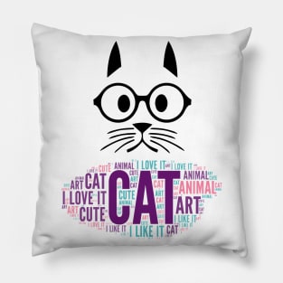 Cute Cat Drawing I Pillow