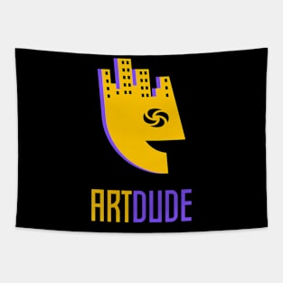 YourArtDude Logo In Purple And Gold Tapestry