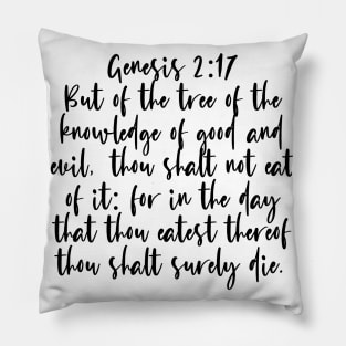 Genesis 2:17 Bible Verse Pillow
