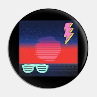 80s Synthwave Throwback Pin