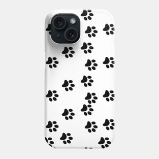 Paw Black and White Pattern Phone Case