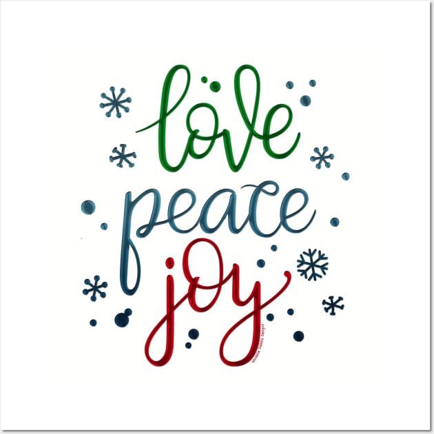 Wall Art Print, Peace, love and joy