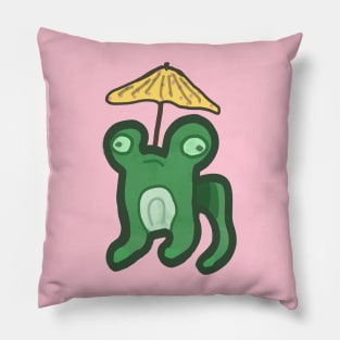 Umbrella Frog Pillow