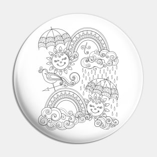 Noncolored Fairytale Weather Forecast Print Pin