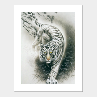 White Tiger Posters And Art Prints Teepublic