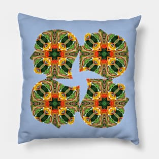 Canna flower and human brain pattern. Pillow