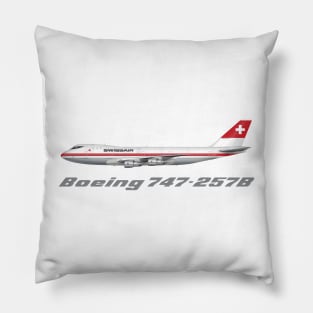 Swissair 747-257B Tee Shirt Version Pillow