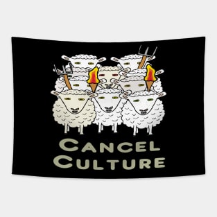 Cancel Culture Woke Mob Tapestry