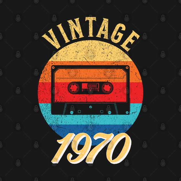 Vintage Year Since 1970 | Cassette | 52nd Birthday Gift by jiromie