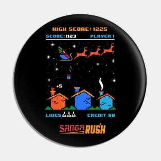 8 Bit Santa Clause Scene Pin