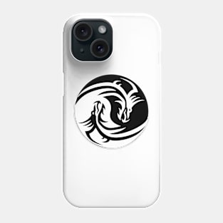 yin yang dragon Phone Case