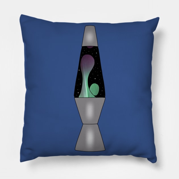 Galaxy lava lamp Pillow by bowtie_fighter