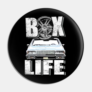 Box Life White Car Pin