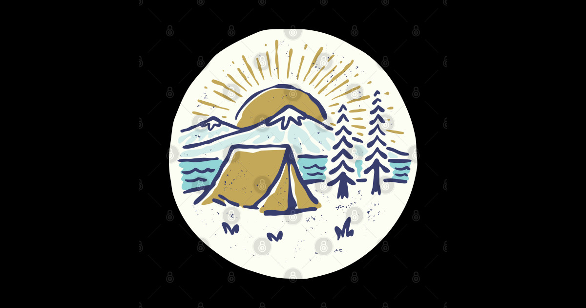 Camping Camping Sticker Teepublic 7369