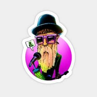 ZZ Top's Billy Gibbons Funny Cartoon Magnet