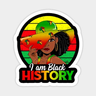 I Am Black History African American Black Pride Black Girls Magnet