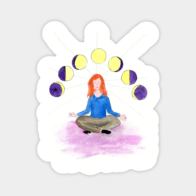 Meditation Magnet by JenPolegattoArt