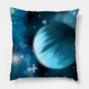 blue galaxy Pillow