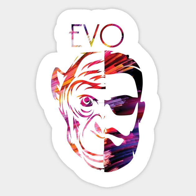 Evolution design color - Evolution Of Man - Sticker | TeePublic