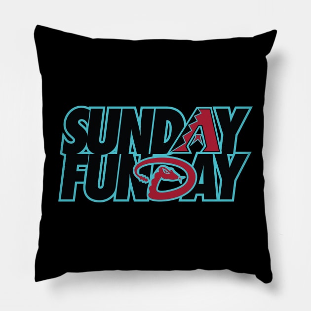 Sunday Funday with Dbacks 4 Pillow by LunaGFXD