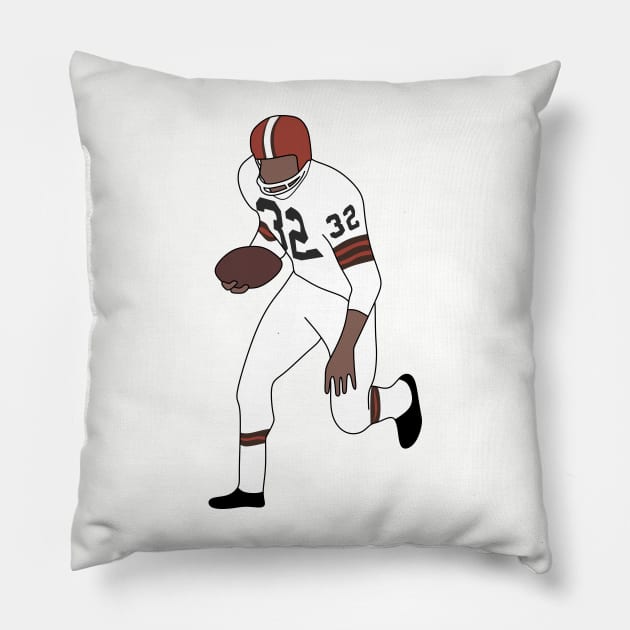 brown the number 32 Pillow by rsclvisual