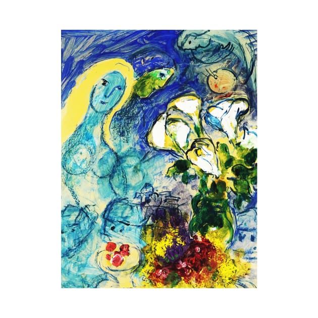 The Vase and the Woman by Marc Chagall Wall by rnstcarver