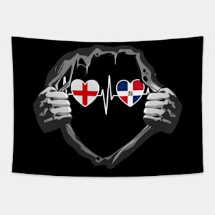 England And Dominican Republic Flag Flags Tapestry