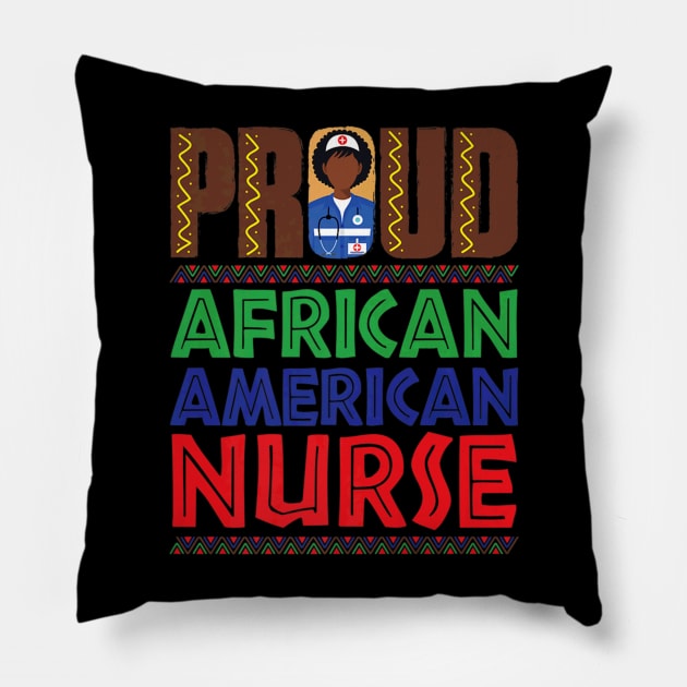 African American Nurse Black Nursing Graduation (2) Pillow by Stick Figure103