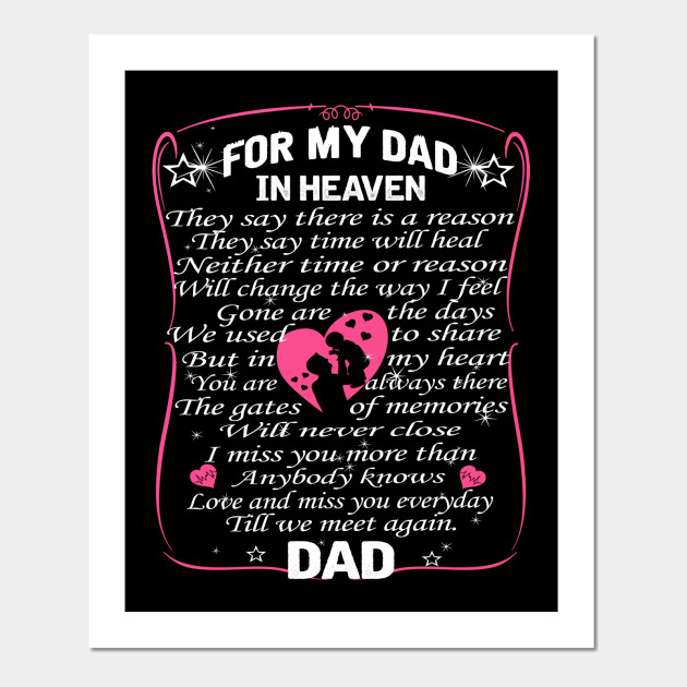 For My Dad In Heaven I Love You Daddy Father S Day Gift Idea