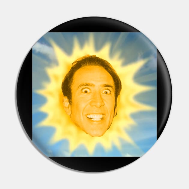 Nicolas Cage Sun Pin by AlternativePunk