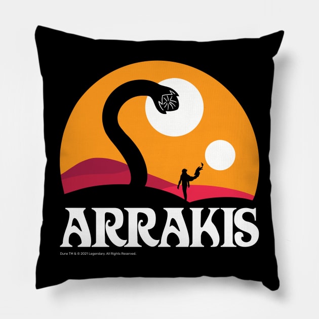 Fear Is The Mind Killer, Orange Arrakis Pillow by Dream Artworks