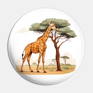 Watercolor Giraffe Pin