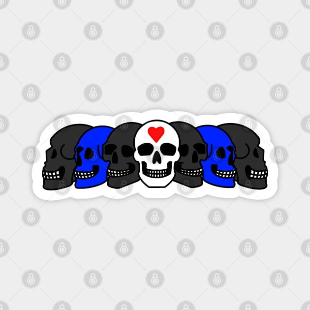 Pride Skulls Leather Magnet by FilthyAnimals