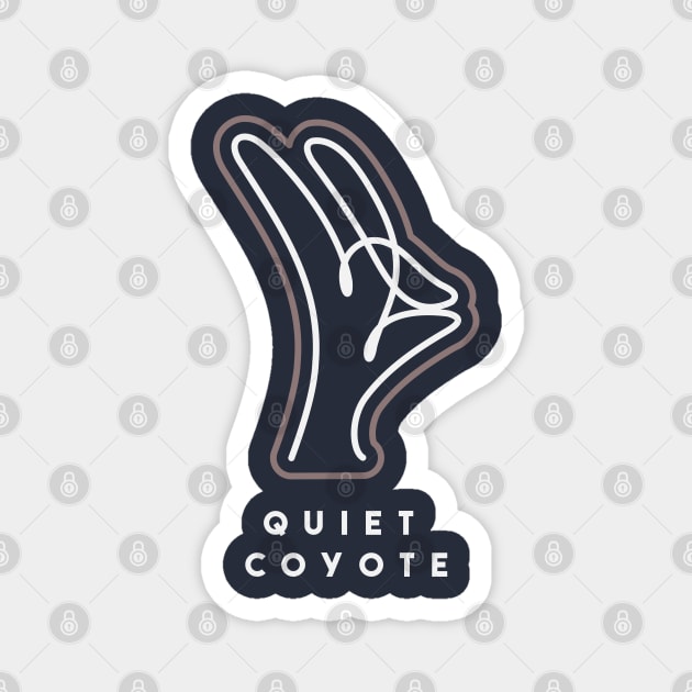 quiet coyote (light) Magnet by splode