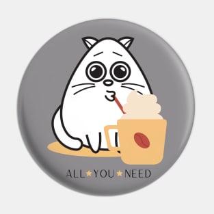 Cats and Coffee Pin