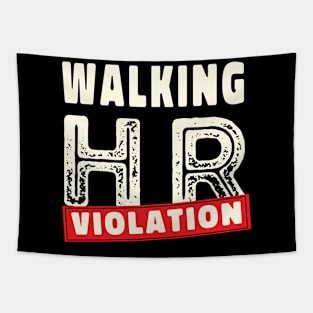 Walking HR Violation Vintage style Tapestry