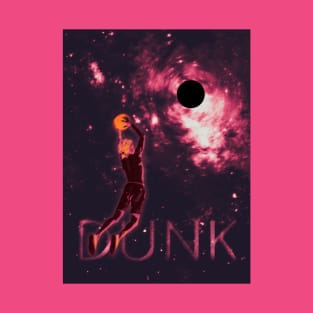 Space Dunk Basket ball Illustration T-Shirt