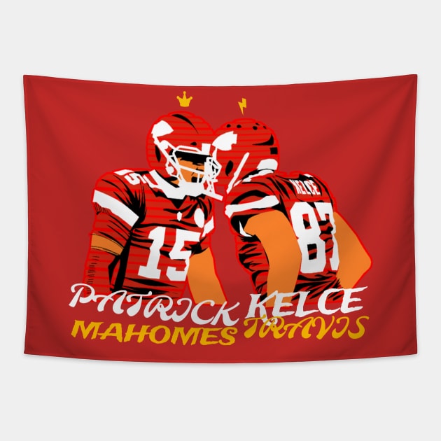 Patrick mahomes and Travis kelce Tapestry by Mic jr