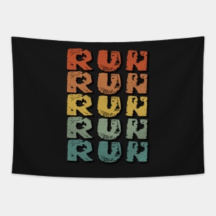 Run. Design for runners, track participants, long distance runners, sprinters Tapestry